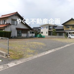 前面道路と全景(外観)